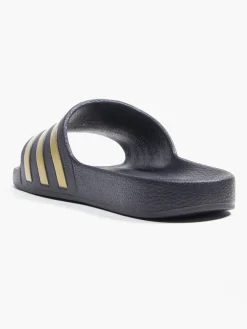 Adidas Black & Gold Slides