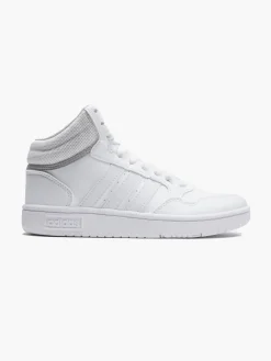 Adidas Junior White Hoops Mid 3.0 K Trainers