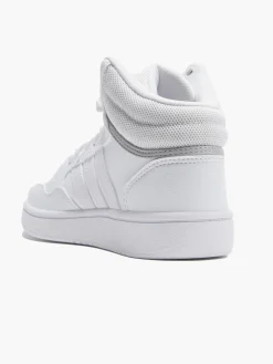 Adidas Junior White Hoops Mid 3.0 K Trainers