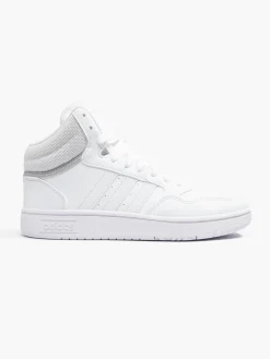 Adidas Teen White Hoops Mid 3.0 Lace-up Trainers