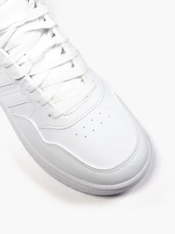 Adidas Teen White Hoops Mid 3.0 Lace-up Trainers