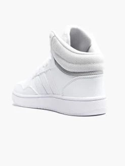 Adidas Teen White Hoops Mid 3.0 Lace-up Trainers
