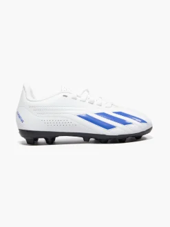 Adidas White/Blue Junior Deportivo II FXG J Lace-up Football Boot