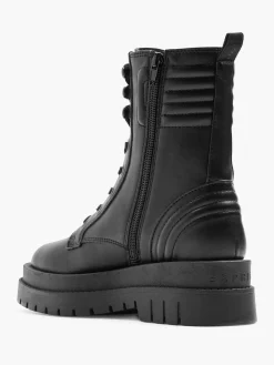 Ankle Biker Boot with Panel Details
