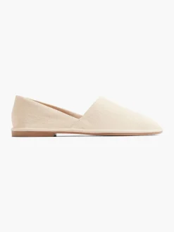 Beige Canvas Slip On Shoe