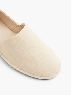Beige Canvas Slip On Shoe