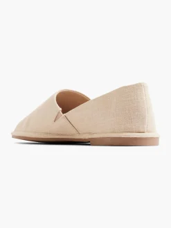 Beige Canvas Slip On Shoe