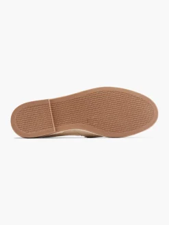 Beige Canvas Slip On Shoe