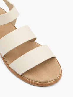 Beige Chunky Strapped Sandal with Ankle Strap