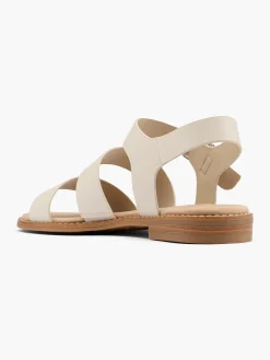 Beige Chunky Strapped Sandal with Ankle Strap