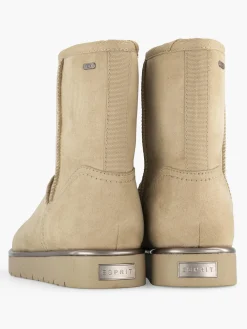 Beige Esprit Platform Warm Lined Ankle Boot