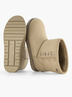 Beige Esprit Platform Warm Lined Ankle Boot