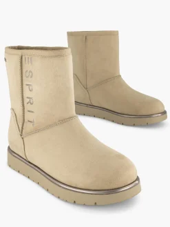 Beige Esprit Platform Warm Lined Ankle Boot