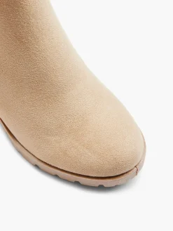 Beige Heeled Chelsea Boot