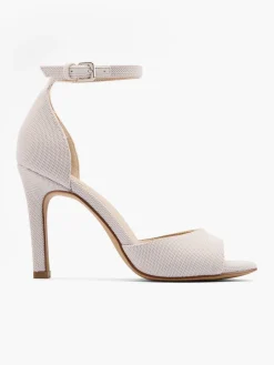 Beige High Heel with Ankle Strap