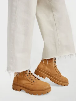 Beige Hiker Lace Up Boot