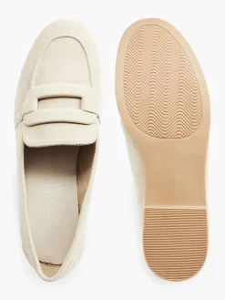 Beige Leather Loafer