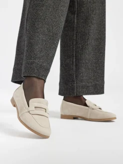 Beige Leather Loafer