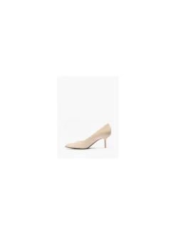Beige Mid-heel Court Heel