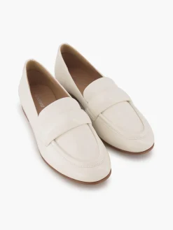 Beige Panel Detail Flat Loafer