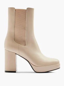 Beige Platform Chelsea Boot