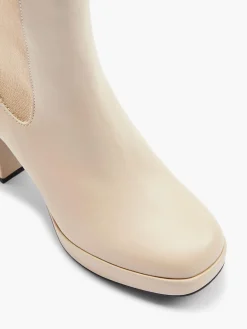 Beige Platform Chelsea Boot