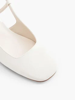 Beige Slingback Block Heel