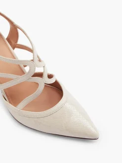 Beige Strappy Slingback Heel