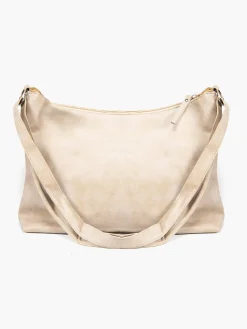 Beige Tote Bag with Pocket Detailing