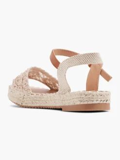 Beige Woven Detailed Platform Espadrille