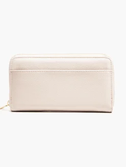 Beige Zipped Purse with Removable Card Holder