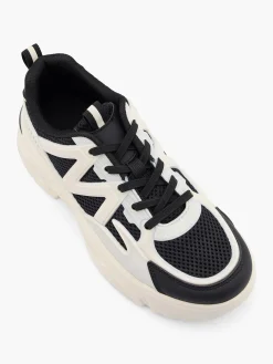 Beige/Black Chunky Trainer