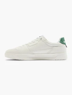 Bench White/Green Casual Lace-up Trainer