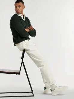 Bench White/Green Casual Lace-up Trainer