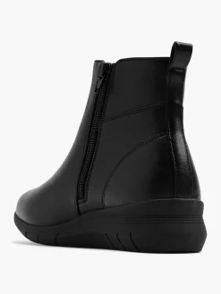 Black Ankle Boot with Zipper Detail