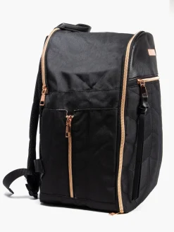 Black Backpack with Rose Gold Trim