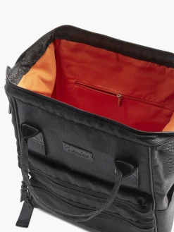 Black Backpack with Zipper Details