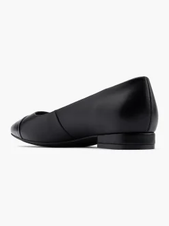 Black Ballerina with Patent Toe