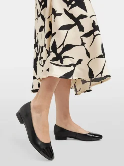 Black Ballerina with Patent Toe