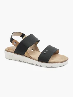 Black Bench Footbed Sandals