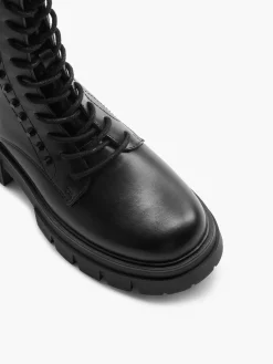 Black Biker Boot with Gem Details