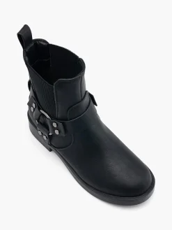 Black Biker Chelsea Boot