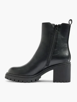 Black Block Heeled Chelsea Boot