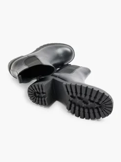 Black Block Heeled Chelsea Boot