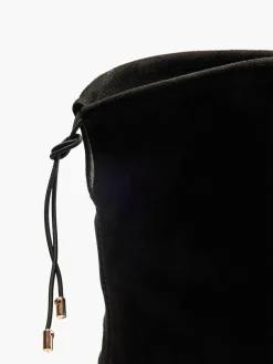 Black Block Heeled Long Leg Boot