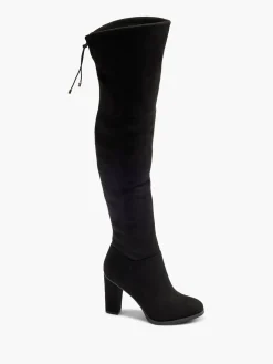 Black Block Heeled Long Leg Boot