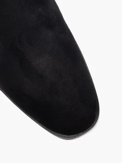 Black Block Heeled Pointed Toe Ankle Boot