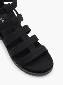 Black Caged Gladiator Sandal