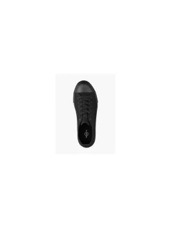 Black Canvas Lace-up Shoes