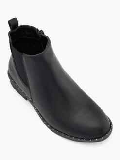 Black Chelsea Boot with Sud Details